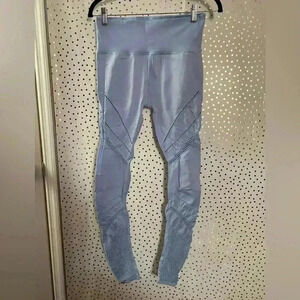 ALO Yoga Sky Blue Textured High-Waist Leggings